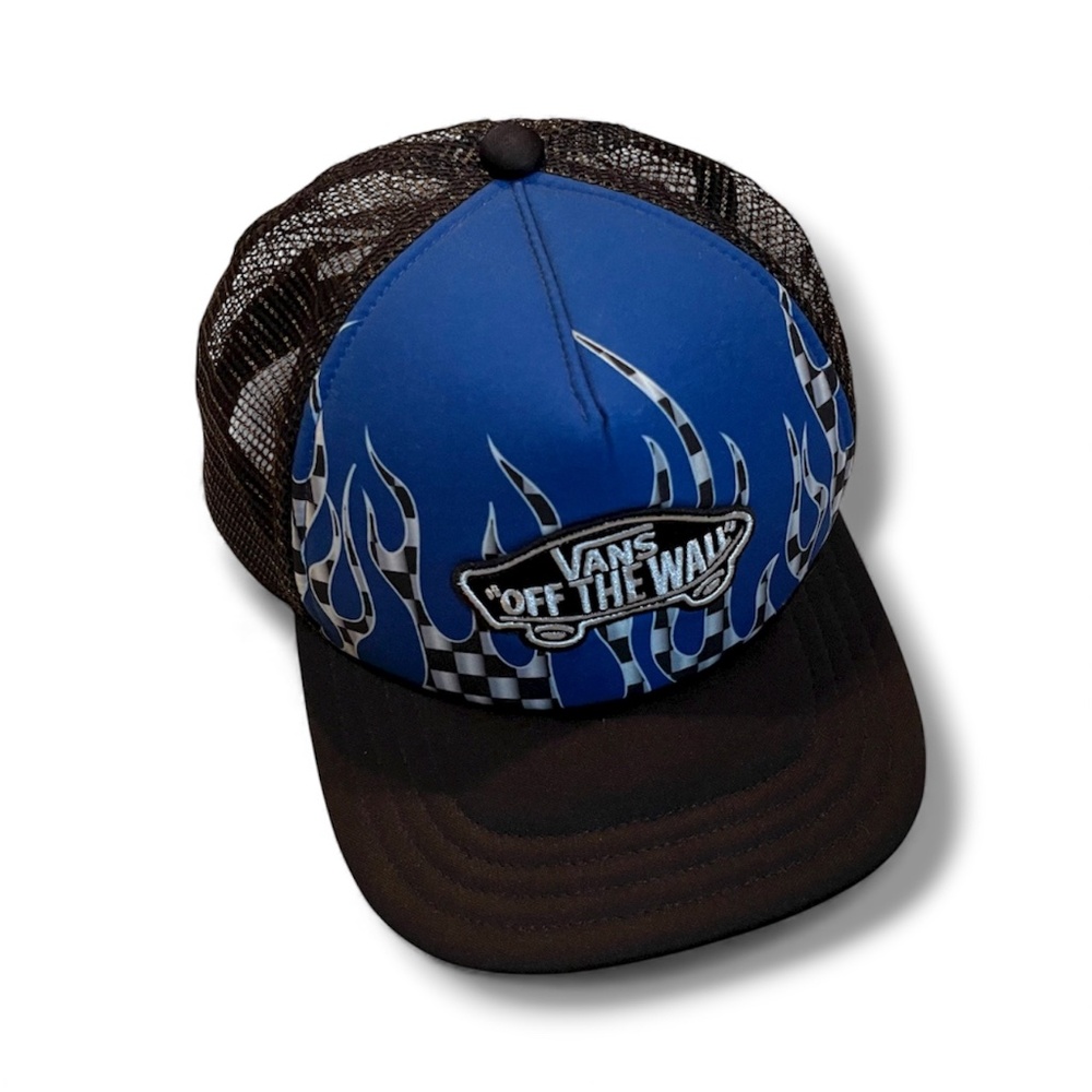 Vans “Off The Wall” Barley Trucker Hat — Blue Snapback (OSFA)